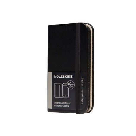 FUNDA MOLESKINE PARA IPHONE 5/5S COLOR NEGRA