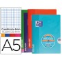LIBRETA ESCOLAR OXFORD TAPA FLEXIBLE OPTIK PAPER OPENFLEX 48 HOJAS 90 GR DIN A5 CUADRO 4 MM COLORES