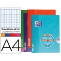LIBRETA ESCOLAR OXFORD TAPA FLEXIBLE OPTIK PAPER OPENFLEX 48 HOJAS 90 GR DIN A4 CUADRO 4 MM COLORES