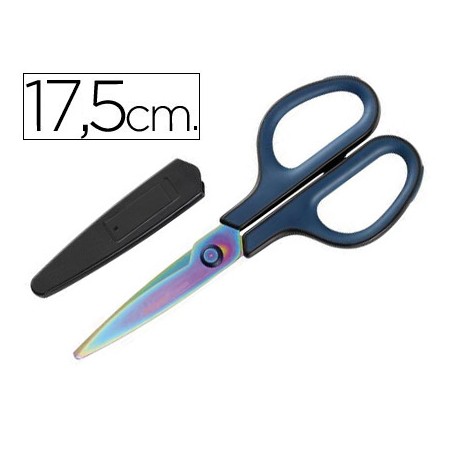 TIJERA OFICINA REXEL X3 TITANIUM 17,5 CM AZUL