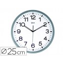 RELOJ CEP DE PARED MAGNETICO OFICINA REDONDO 25 CM DE DIAMETRO COLOR BLANCO ESFERA CROMADA DIGITOS N