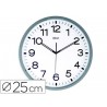 RELOJ CEP DE PARED MAGNETICO OFICINA REDONDO 25 CM DE DIAMETRO COLOR BLANCO ESFERA CROMADA DIGITOS N