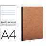 LIBRETA AGE-BAG TAPA CARTULINA LOMO COSIDO RAYADO HORIZONTAL 96 HOJAS COLOR HAVANA 210X297 MM