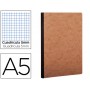 LIBRETA AGE-BAG TAPA CARTULINA LOMO COSIDO CUADRO 5 MM 96 HOJAS COLOR HAVANA 148X210 MM
