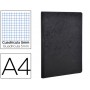 LIBRETA AGE-BAG TAPA CARTULINA LOMO COSIDO CUADRO 5 MM 96 HOJAS COLOR NEGRO 210X297 MM