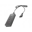 CARGADOR MULTIPLE NGS PARA DISPOSITIVOS MOVILES 4 SALIDAS USB COLOR NEGRO