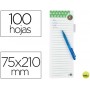 BLOC DE NOTAS IMANTADO LIDERPAPEL 75X210 MM CON BOLIGRAFO
