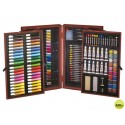 ESTUCHE DE PINTURA STETRO MADERA 178 PIEZAS MALETIN DELUXE