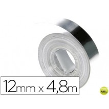 CINTA DYMO ALUMINIO 12MM X 4,8MT SIN ADHESIVO PARA ROTULADORA