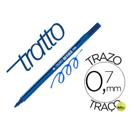 ROTULADOR TRATTO OFFICE FINE PUNTA DE FIBRA TRAZO 0,7 MM AZUL