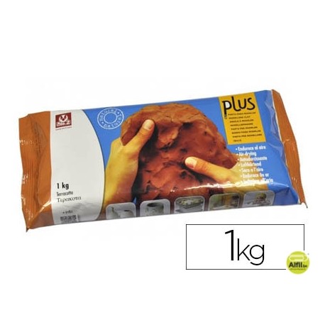 ARCILLA SIO-2 PLUS QUE ENDURECE AL AIRE TERRACOTA PAQUETE DE 1 KG