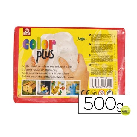 ARCILLA SIO-2 COLORPLUS QUE ENDURECE AL AIRE ROJO PAQUETE DE 500 GR