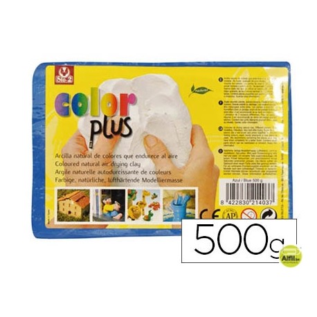 ARCILLA SIO-2 COLORPLUS QUE ENDURECE AL AIRE AZUL PAQUETE DE 500 GR