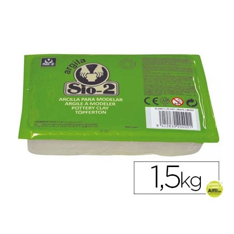 ARCILLA SIO-2 BLANCA PAQUETE DE 1.5 KG