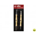 INSTRUMENTOS DE REPUJADO SIO-2 SET DE 2 PIEZAS PALA + PUNZON CURVADO