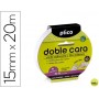 CINTA ADHESIVA PLICO DOBLE CARA 15MM X 20MT