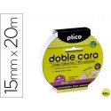 CINTA ADHESIVA PLICO DOBLE CARA 15MM X 20MT