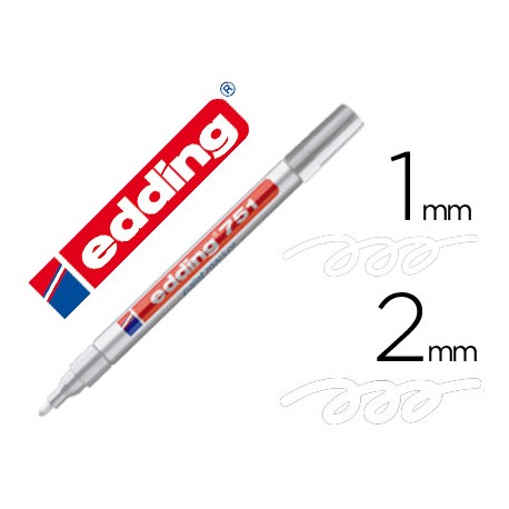 ROTULADOR EDDING PUNTA FIBRA 751 BLANCO PUNTA REDONDA 1,5 MM