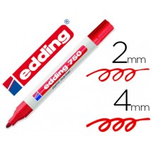 ROTULADOR EDDING PUNTA FIBRA 750 ROJO PUNTA REDONDA 3,5 MM