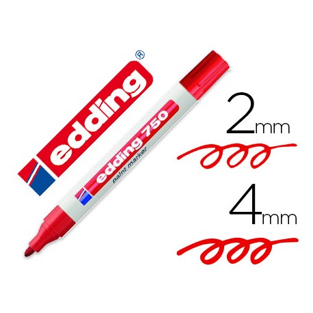 ROTULADOR EDDING PUNTA FIBRA 750 ROJO PUNTA REDONDA 3,5 MM