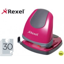 TALADRADOR REXEL EASY TOUCH COLOR ROSA CAPACIDAD 30 HOJAS
