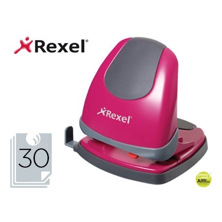 TALADRADOR REXEL EASY TOUCH COLOR ROSA CAPACIDAD 30 HOJAS