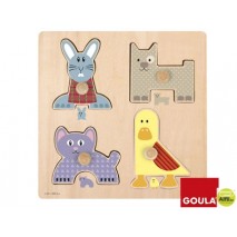 PUZZLE DISET 4 PIEZAS MAMAS Y BEBES