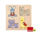 PUZZLE DISET 4 PIEZAS MAMAS Y BEBES