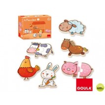 PUZZLE DISET LA GRANJA DE CARLA INCLUYE 6 PUZZLES DE 2 PIEZAS