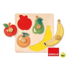 PUZZLE DISET 4 PIEZAS FRUTAS