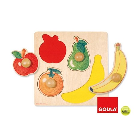 PUZZLE DISET 4 PIEZAS FRUTAS