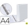CARPETA CANGURO 4 ANILLAS MIXTAS 40MM ESSELTE A4 PLASTICO BLANCA