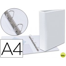 CARPETA CANGURO 4 ANILLAS MIXTAS 40MM ESSELTE A4 PLASTICO BLANCA