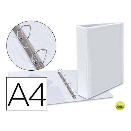 CARPETA CANGURO 4 ANILLAS MIXTAS 40MM ESSELTE A4 PLASTICO BLANCA