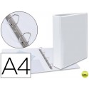 CARPETA CANGURO 4 ANILLAS MIXTAS 40MM ESSELTE A4 PLASTICO BLANCA