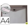 CARPETA LIDERPAPEL DOSSIER BROCHE POLIPROPILENO DIN A4 NEGRO TRANSPARENTE 50 HOJAS