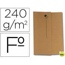 SUBCARPETA CARTULINA NATURE LINE VIP FAST-PAPERFLOW FOLIO CON SOLAPA PACK DE 50 COLOR KRAFT