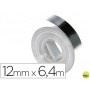 CINTA DYMO ACERO INOXIDABLE 12MM X 6,40MT SIN ADHESIVO PARA ROTULADORA