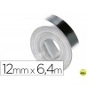 CINTA DYMO ACERO INOXIDABLE 12MM X 6,40MT SIN ADHESIVO PARA ROTULADORA