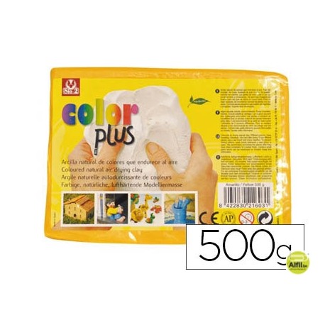 ARCILLA SIO-2 COLORPLUS QUE ENDURECE AL AIRE AMARILLO PAQUETE DE 500 GR
