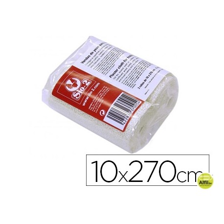 VENDAS YESO SIO-2 10X270 CM PAQUETE DE 2 ROLLOS IDEAL PARAMASCARAS MOLDES Y MAQUETAS