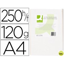 PAPEL FOTOCOPIADORA Q-CONNECT ULTRA WHITE DIN A4 120 GRAMOS PAQUETE DE 250 HOJAS
