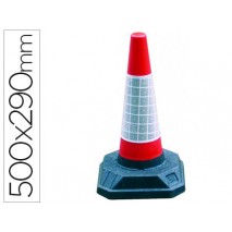 CONO DE SEÑALIZACION ROADHOG 1 BANDA REFLECTANTE 50 CM DE ALTO 29 CM DE BASE CAMISA CLASE 2 BS EN 12