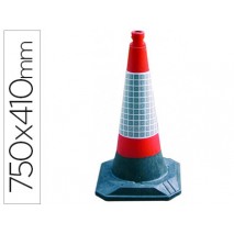 CONO DE SEÑALIZACION ROADHOG 1 BANDA REFLECTANTE 75 CM DE ALTO 41 CM DE BASE CAMISA CLASE 2 BS EN 12