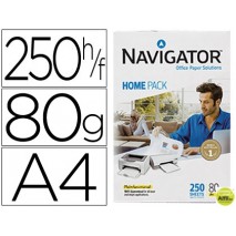 PAPEL FOTOCOPIADORA NAVIGATOR HOME PACK DIN A4 80 GRAMOS PAQUETE DE 250 HOJAS