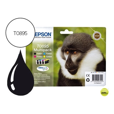 INK-JET EPSON T0895 MULTIPACK STYLUS S21/ SX100/SX105/ SX115/SX215/SX218/ SX400/SX40/ SX415 BX300 NE