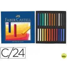 TIZA PASTEL FABER CASTELL ESTUCHE CARTON DE 24 UNIDADES COLORES SURTIDOS