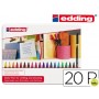 ROTULADOR EDDING PUNTA FIBRA 1200 CAJA DE 20 COLORES SURTIDOS PUNTA REDONDA 0,5 MM