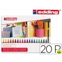ROTULADOR EDDING PUNTA FIBRA 1200 CAJA DE 20 COLORES SURTIDOS PUNTA REDONDA 0,5 MM