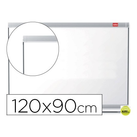 PIZARRA BLANCA NOBO PRESTIGE MAGNETICA LACADA MARCO ALUMINIO 1200X900 MM